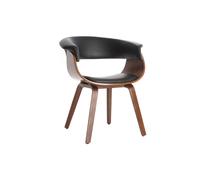 Silla nórdica negro y madera oscura OKTAV