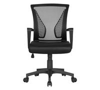 Silla Oficina con Ruedas Soporte Lumbar Altura Ajustable para Despacho Oficina
