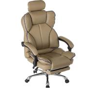 Silla oficina ergonómica cuero con altura ajustable y reposapiés, silla escritorio giratoria reclinable, base 360 grados, cómoda trabajo respaldo alto for en casa, estación , estudio o juegos