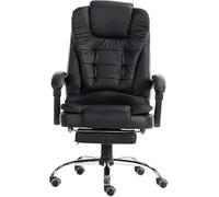 Silla oficina ergonómica reclinable ejecutiva, silla escritorio giratoria ajustable con reposapiés retráctil, base silenciosa, trabajo cómoda respaldo alto y rotación 360 grados for estación en casa