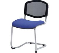 Silla oscilante, apilable respaldo reticulado, armazón en color aluminio