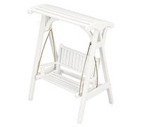 Silla oscilante para casa de muñecas, Escala 1:12, Muebles de jardín en Miniatura de Estilo Moderno para casa de muñecas