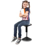 VEVOR Silla Oscilante Silla Activa de Altura Ajustable 40-55 cm, Taburete Oscilante con Asiento Flexible Hecho de PVC y ABS Ideal para Niños de 12 a 18 Años en Escuelas, Oficinas, Hogares, Negro