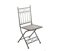 Silla Outdoor Plegable Asina I Silla De Jardín En Estilo Rústico I Silla para Exteriores Elaborada En Hierro Forjado I Color:, Color:Bronce