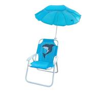 Silla Para Acampar Para Niños - Silla De Playa Para Niños Con Paraguas | Asiento De Are-na Resistente Al Viento Plegable Con Sombrilla Portátiles Para Campamento De Jardín Al Aire Libre (A-zul)