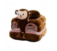 Silla para bebé Sit Me Up, asiento de piso para bebé Sit Me Up, asiento de apoyo con forma de animal de felpa con tela de cristal suave (17, 7 x 17, 7 pulgadas)