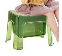 Silla para Ducha,Silla de Baño Color Transparente con Espacio de Almacenamiento | Taburete para Sentarse en la Ducha,Para uso en Dormitorio, Tocador, Rincón de Almacenaje, Baño, Cocina y Hogar