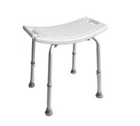 Silla para Ducha Sin Respaldo - Taburete de Aluminio Regulable en Altura - Banco Antideslizante para Adultos - Banqueta de Baño Geriátrica 100 kg