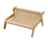 Silla para gatos de sisal, columpio, rascador 2 en 1 y asiento para mascotas estilo tumbado, diseño ondulado para recortar y comodidad, accesorio para dueños de perros (A, talla única)