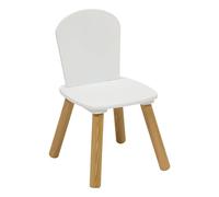 Silla para niños , blanca, madera , estilo , redondeada, 48X55X85 cm
