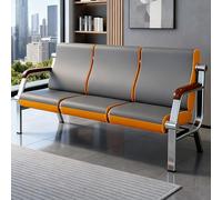 Silla para sala de espera con reposabrazos, asiento de oficina de piel sintética para clínicas, aeropuertos, hospitales, bares, salones y prohibición de deslizamiento, fácil de limpiar