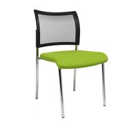 Silla para visitas, apilable Topstar, 4 patas, respaldo reticulado, UE 2 unid.