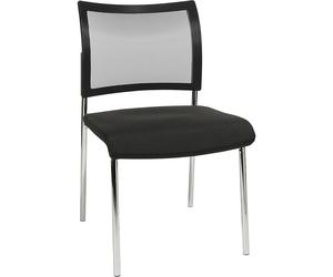 Silla para visitas, apilable Topstar, 4 patas, respaldo reticulado, UE 2 unid.