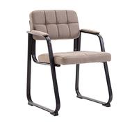 Silla para Visitas Canada B En Tela I Silla De Conferencia Acolchado I Silla De Espera con Reposabrazos & Soporte De Metal Robusto I Color:, Color:Gris Pardo