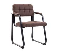 Silla para Visitas Canada B En Tela I Silla De Conferencia Acolchado I Silla De Espera con Reposabrazos & Soporte De Metal Robusto I Color:, Color:marrón