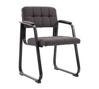 Silla para Visitas Canada B En Tela I Silla De Conferencia Acolchado I Silla De Espera con Reposabrazos & Soporte De Metal Robusto I Color:, Color:Gris Oscuro