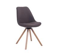 Silla para visitas troyes rund en tela gris oscuro 56x48x84 cm