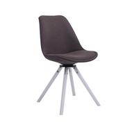 Silla para visitas troyes rund en tela gris oscuro 56x48x84 cm