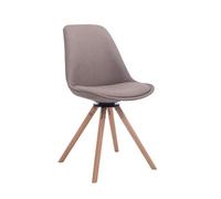 Silla para visitas troyes rund en tela gris topo 56x48x84 cm