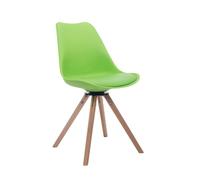 Silla para visitas troyes rund simil cuero verde 56x48x84 cm