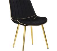 SILLA PARIS NEGRO/DOR CONJUNTO 2 PIEZAS