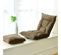 Silla perezosa con soporte para la espalda, sofá plegable de 5 posiciones ajustables, funda extraíble, silla reclinable para el salón (color:F)