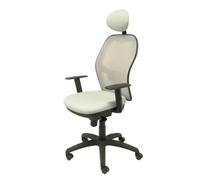 Silla de oficina Jorquera con mecanismo Sincro tapizada con Tela color Gris. Equipada con lumbar 1D, Brazos 1D, Cabecero Fijo y Ruedas de nailon 50 mm