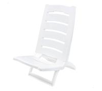 Silla playa plástico plegable baja color blanco aktive