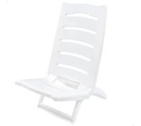 Silla playa plástico plegable baja color blanco aktive