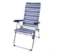AKTIVE Silla alta de playa, Silla exterior, Silla con respaldo reclinable, 47x66x108 cm, altura del asiento 42 cm, asa para transportar, tacos antideslizantes, (62602)