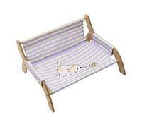 Silla Player para Gatos Elevada Tipo Hamaca con Estampado de Rayas
