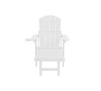Silla Plegable Adirondack con Soporte para Copas y otomana - Resistente al Clima Hips Outdoor Lounge Chair para Patio, Patio Trasero y Piscina (Color Blanco)
