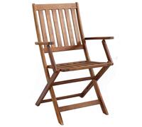 SILLA PLEGABLE CASA JARDIN CAMPING DE MADERA MOD. DIANA CON APOYABRAZOS
