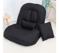 Silla plegable ajustable con soporte para la espalda, cómoda silla de descanso sin brazos de 5 posiciones para jugar, leer y meditar