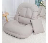 Silla plegable ajustable con soporte para la espalda, cómoda silla de descanso sin brazos de 5 posiciones para jugar, leer y meditar