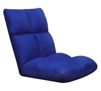 Silla plegable ajustable de suelo, reclinable, de 5 velocidades, para leer y relajarse, silla compacta para computadora para ventana de bahía y dormitorio, color azul zafiro
