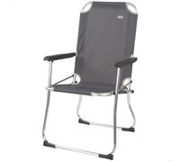 Silla Plegable Alta de Aluminio con Respaldo Fijo, 45x50x90 Cm, Gris Antracita