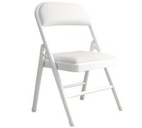 Silla plegable apilable para uso en interiores y exteriores, marco de acero duradero, ideal para eventos, escuelas, fiestas y reuniones, diseño de ahorro de espacio, asiento cómodo