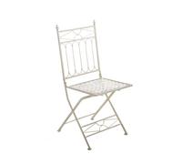 Silla plegable asina metal crema antiguo 40x40x95 cm
