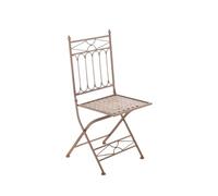 Silla plegable asina metal marrón antiguo 40x40x95 cm