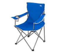 Silla plegable camping con posavasos azul aktive