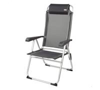 Silla plegable camping multiposición gris oscuro con cojín aktive 55 cm