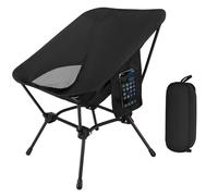 Silla Plegable Camping, Silla Plegable Ultraligera Portátil con Bolsa de Almacenamiento portátil, 120 Kg Silla De Camping Ligera con 2 Bolsillos Laterales para Al Aire Libre Senderismo