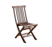 Silla Plegable Cocina, Sillas Plegables Madera, Diseño Ergonómico, Sin Ensamblaje, Ahorran Espacio para Patio, Jardín, Camping y Césped(Walnut,Small)