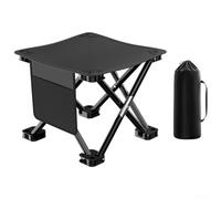Silla plegable compacta y ligera para exteriores con tela transpirable y marco de aleación, instalación rápida en 1 segundo, bolsa de almacenamiento para un fácil transporte (negro extragrande)