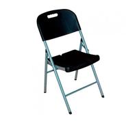 Silla plegable con asa negra 47x58x87cm 7house
