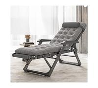 Silla plegable con respaldo ajustable y almohada, silla portátil para ocio al aire libre con reposabrazos de masaje, marco de acero para jardín, patio, playa, camping