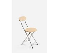 Silla Plegable Con Respaldo en Metal y Madera Natural - CONJUNTO: Pack 4