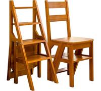 Silla plegable de 4 escalones, taburete convertible portátil para biblioteca, oficina, hogar, cocina, uso al aire libre