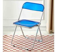 Silla plegable de acrílico, moderna silla apilable para el hogar, sala de estar, uso en interiores y exteriores